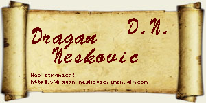 Dragan Nešković vizit kartica